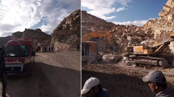 العثور على جثة العامل الثاني المفقود في حادثة انهيار مقطع حجارة بالنفيضة