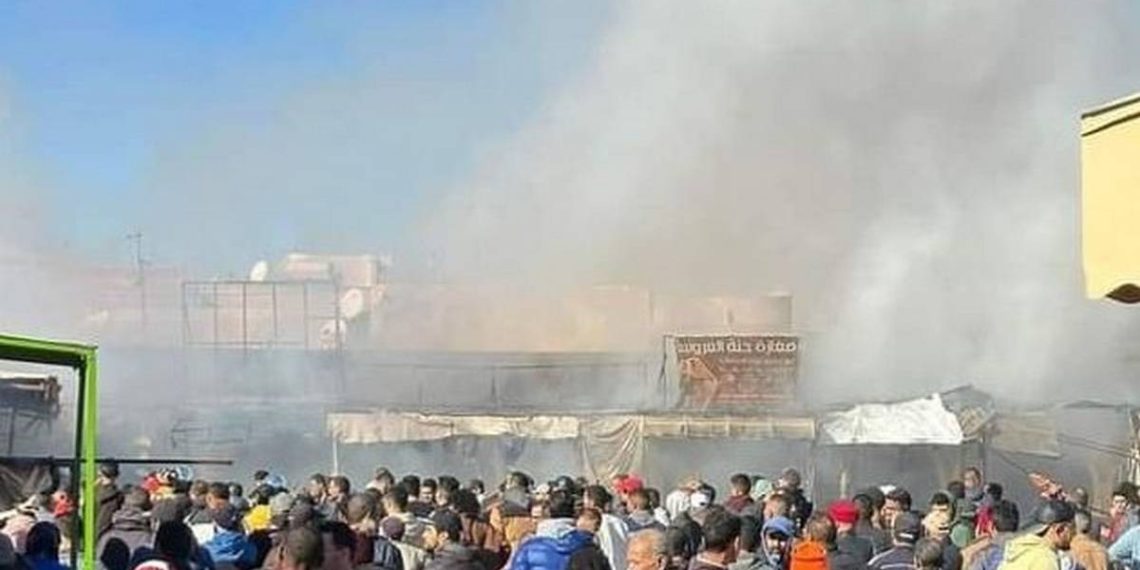 قابس: السيطرة على حريق هائل نشب بسوق الحناء بجارة
