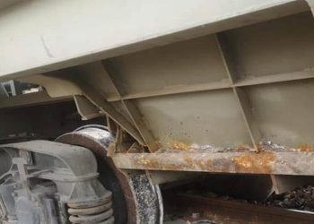 خروج قاطرة لنقل الفسفاط عن مسارها