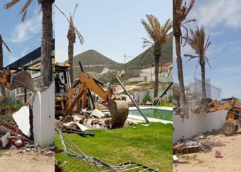 إزالة 14 مخالفة بناء وتحوز للملك العمومي البحري في محيط بحيرة بنزرت