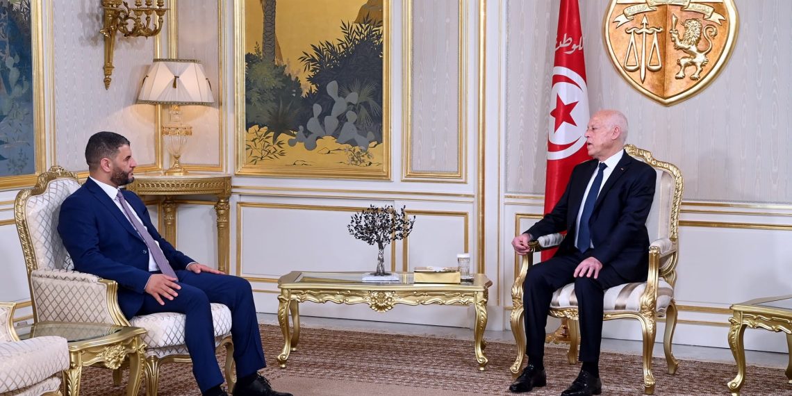 قيس سعيد يلتقي وزير الداخلية الليبي