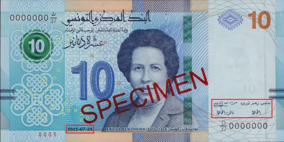 البنك المركزي يطرح ورقة نقدية جديدة من فئة 10 دنانير (صور)