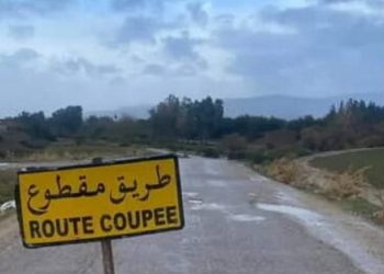 جندوبة: غلق الطريق الرابطة بين وادي مليز والدخايلية بسبب فيضان وادي الرغّاي